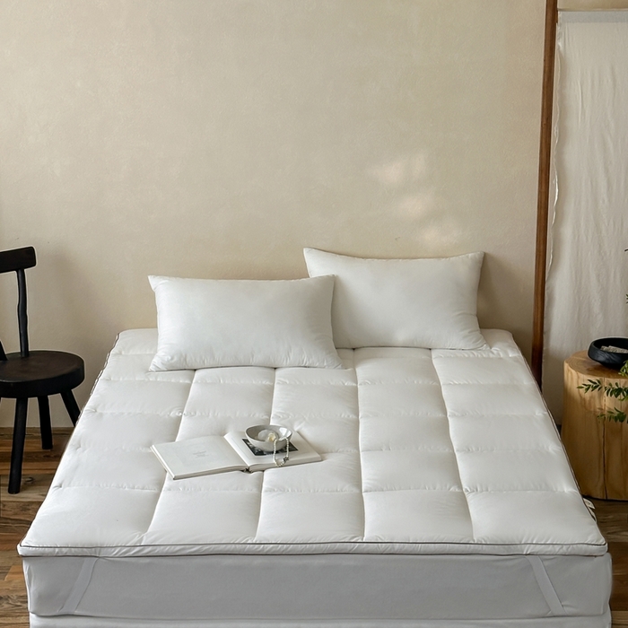 91家纺网 家纺一手货源 找家纺 三味舒屋 2025新款亲肤舒适简约本素棉花床褥 本源棉花床褥立体款