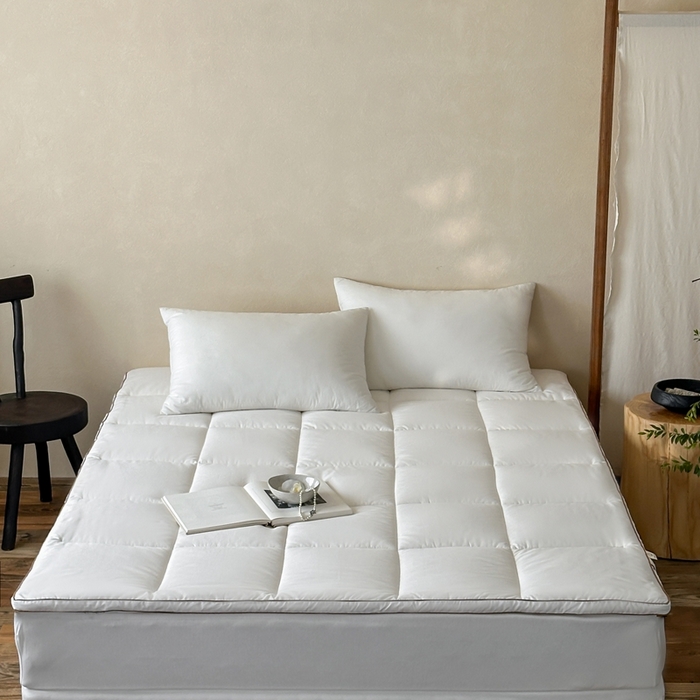 91家纺网 家纺一手货源 找家纺 三味舒屋 2025新款亲肤舒适简约本素棉花床褥 本源棉花床褥立体款