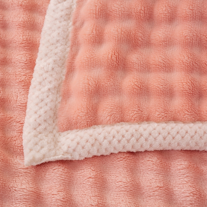 91家纺网 家纺一手货源 找家纺 爱彼家纺 2025秋冬新款玉兔云绒毛毯毯子午睡毯玉兔云绒系列 玉兔云绒-玉粉