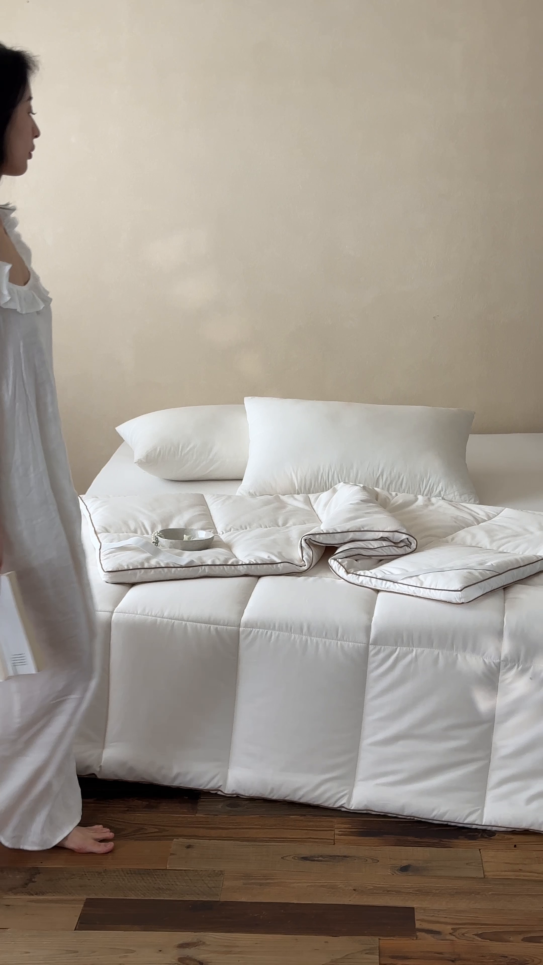 91家纺网 家纺一手货源 找家纺 三味舒屋 2025新款亲肤舒适简约本素棉花床褥 本源棉花床褥立体款