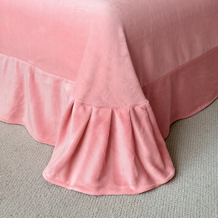 91家纺网 家纺一手货源 找家纺 诺梵家纺 2025新款8斤牛奶绒刺绣绣花四件套 绮梦-粉