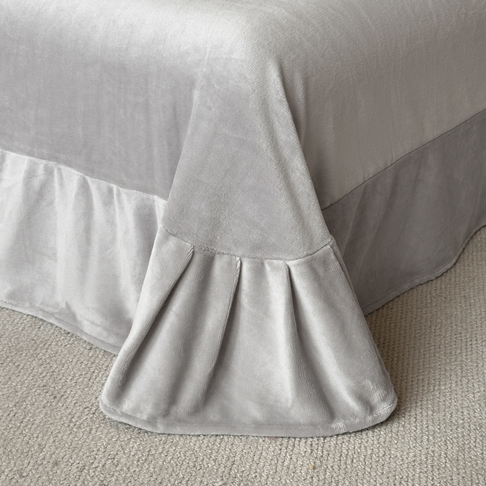 91家纺网 家纺一手货源 找家纺 诺梵家纺 2025新款8斤牛奶绒刺绣绣花四件套 绮梦-灰