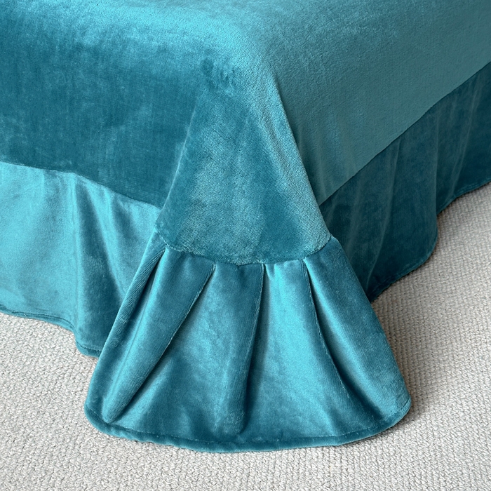 91家纺网 家纺一手货源 找家纺 诺梵家纺 2025新款8斤牛奶绒刺绣绣花四件套 寻春-宝蓝