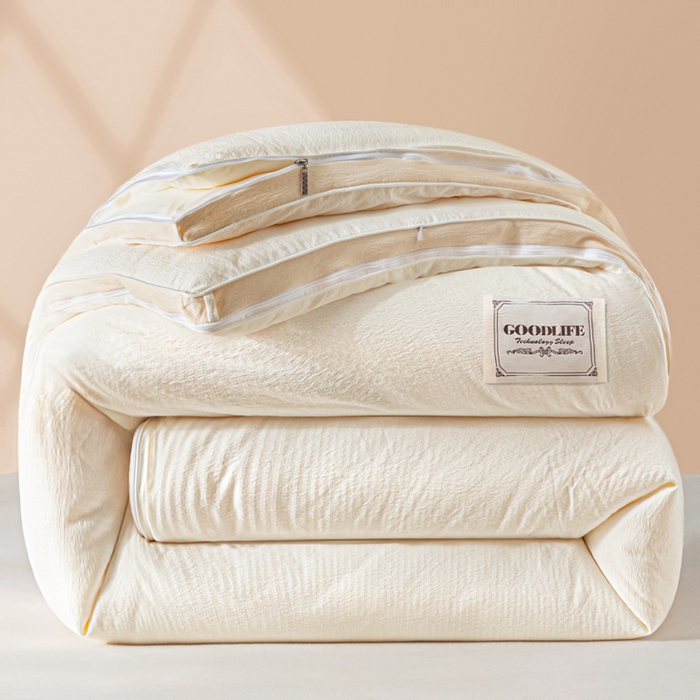 91家纺网 家纺一手货源 找家纺 （总）秋泽家纺 2025新款皱皱纱提花子母被被子被芯