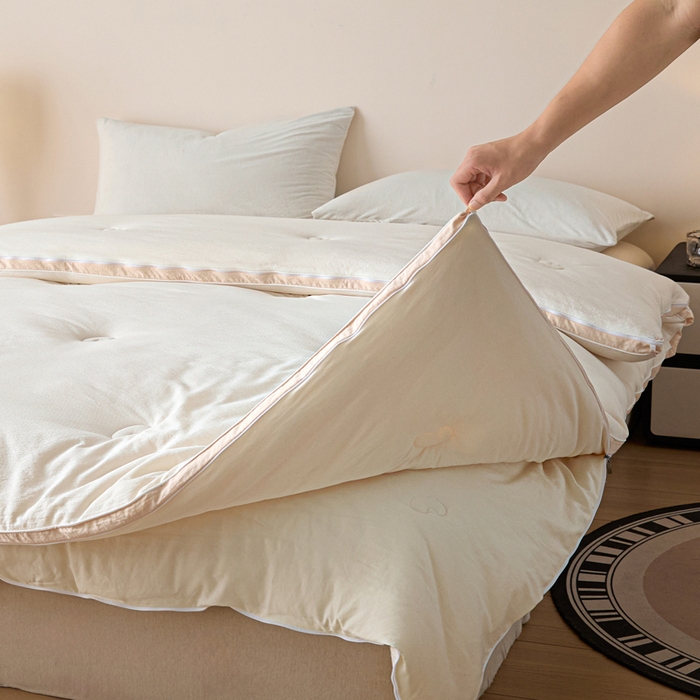 91家纺网 家纺一手货源 找家纺 （总）秋泽家纺 2025新款皱皱纱提花子母被被子被芯