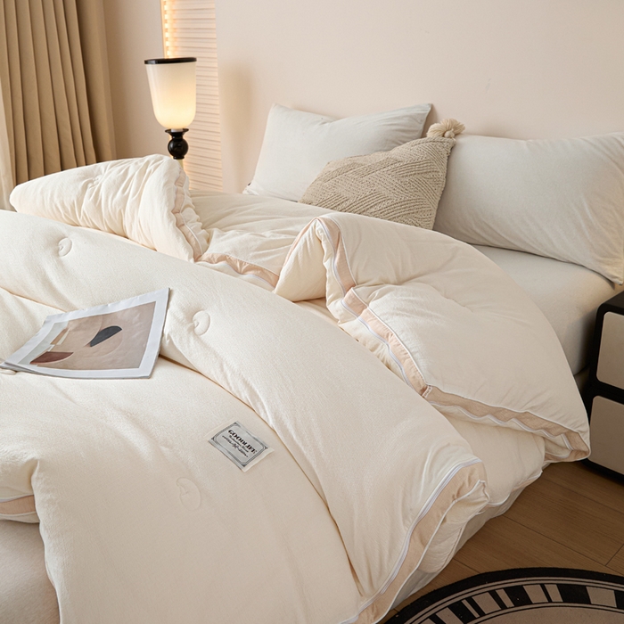 91家纺网 家纺一手货源 找家纺 （总）秋泽家纺 2025新款皱皱纱提花子母被被子被芯