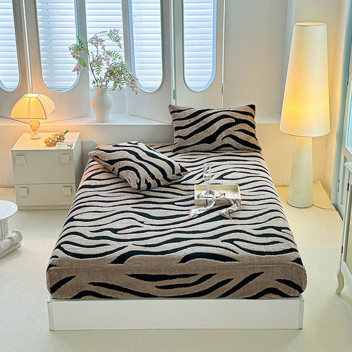 91家纺网 家纺一手货源 找家纺 （总）温宁家纺 2025新款斑马纹床笠