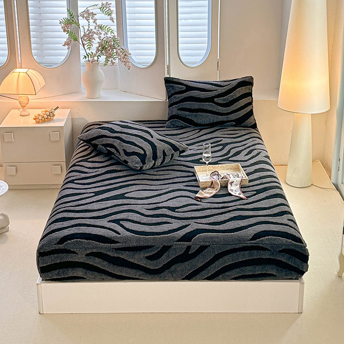 91家纺网 家纺一手货源 找家纺 （总）温宁家纺 2025新款斑马纹床笠