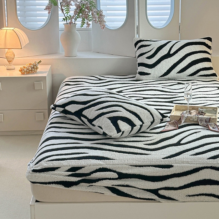 91家纺网 家纺一手货源 找家纺 （总）温宁家纺 2025新款斑马纹床笠