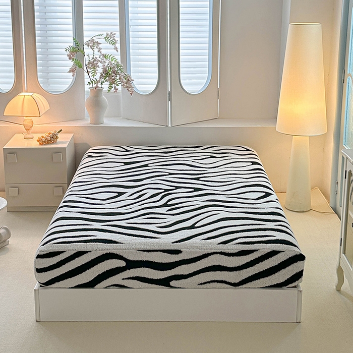 91家纺网 家纺一手货源 找家纺 （总）温宁家纺 2025新款斑马纹床笠