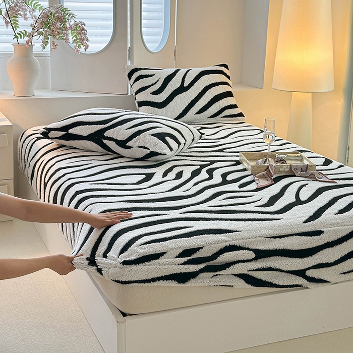 91家纺网 家纺一手货源 找家纺 （总）温宁家纺 2025新款斑马纹床笠