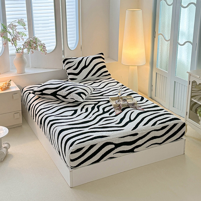 91家纺网 家纺一手货源 找家纺 （总）温宁家纺 2025新款斑马纹床笠