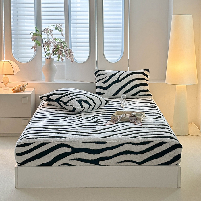 91家纺网 家纺一手货源 找家纺 （总）温宁家纺 2025新款斑马纹床笠