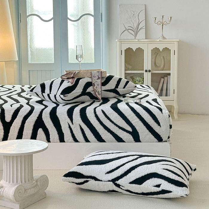 91家纺网 家纺一手货源 找家纺 （总）温宁家纺 2025新款斑马纹床笠