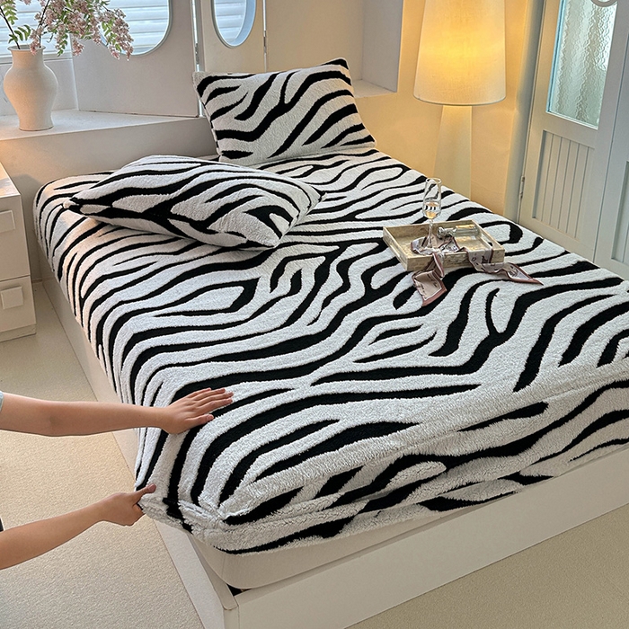 91家纺网 家纺一手货源 找家纺 （总）温宁家纺 2025新款斑马纹床笠