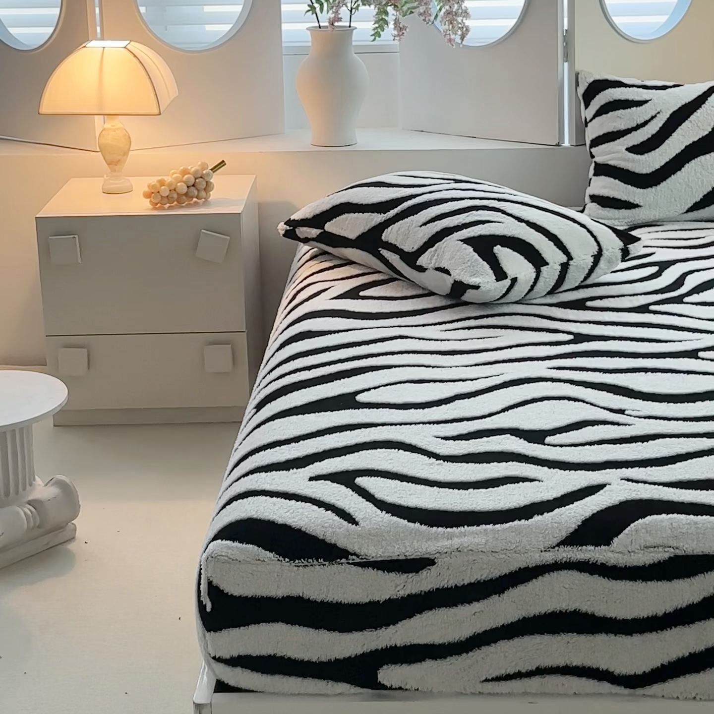 91家纺网 家纺一手货源 找家纺 （总）温宁家纺 2025新款斑马纹床笠