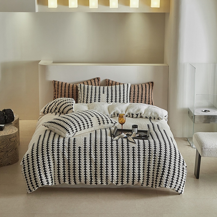 91家纺网 家纺一手货源 找家纺 （总）温宁家纺 2025新款步步高被套毯毛毯盖毯三件套单被套可配枕套