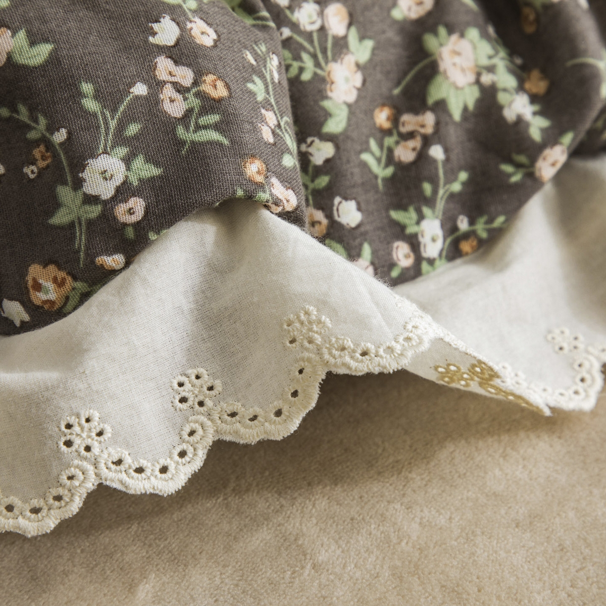 91家纺网 家纺一手货源 找家纺 （总）大境 2025秋冬新款A类全棉双层纱棉加牛奶绒四件套韩版公主风