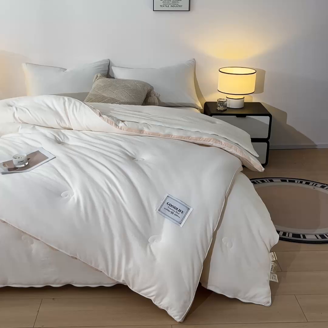 91家纺网 家纺一手货源 找家纺 （总）秋泽家纺 2025新款皱皱纱提花子母被被子被芯