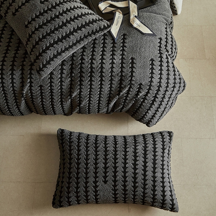 91家纺网 家纺一手货源 找家纺 温宁家纺 2025新款步步高被套毯毛毯盖毯三件套单被套可配枕套 三件套-步步高复古灰