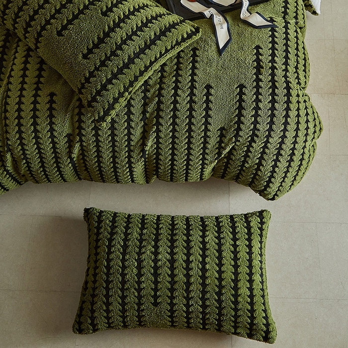 91家纺网 家纺一手货源 找家纺 温宁家纺 2025新款步步高被套毯毛毯盖毯三件套单被套可配枕套 三件套-步步高军绿