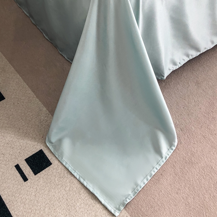 91家纺网 家纺一手货源 找家纺 悦织湾家纺 2025新款水洗冰丝浮雕刺绣四件套-浮雕梅影轻奢时尚三4件套 浮雕梅影-星海蓝