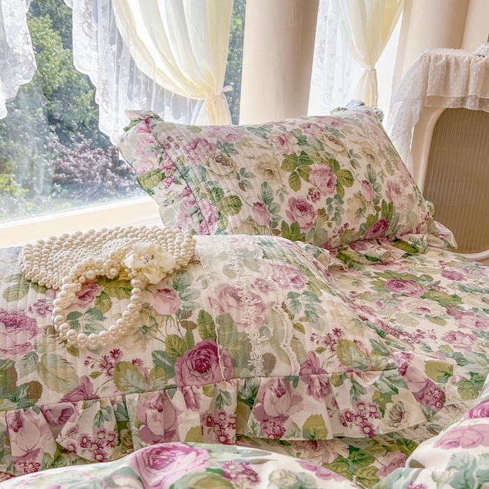 91家纺网 家纺一手货源 找家纺 （总）瑞宝 2025新款13372全棉印花花边床裙四件套