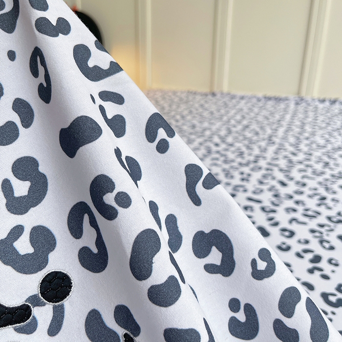 91家纺网 家纺一手货源 找家纺 炫拼家纺 2026新款丝蕴系列全棉纯棉磨毛绣花蝴蝶结豹纹纯棉四件套-丝蕴 丝蕴-蓝色记忆