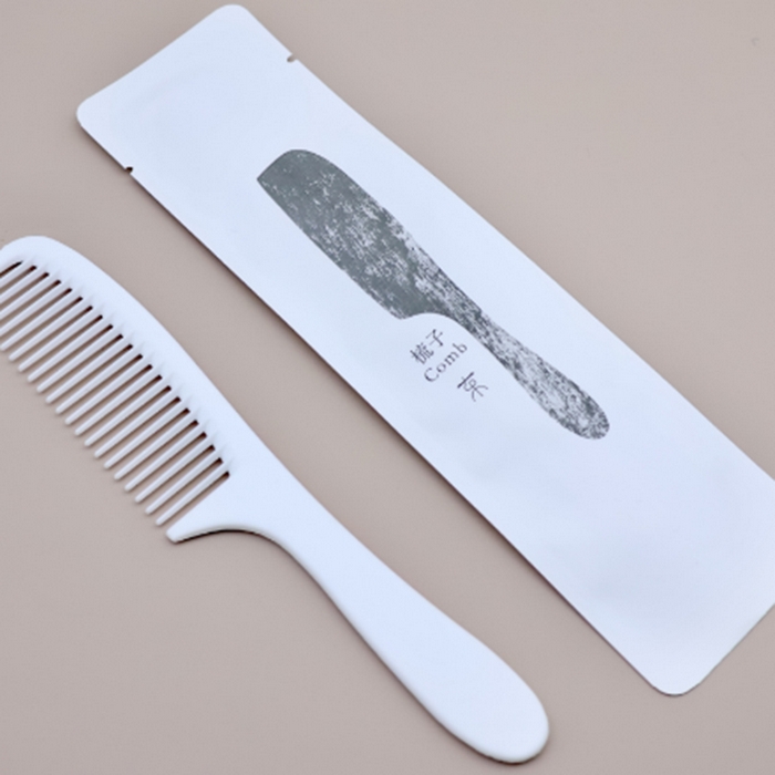 安力森/诚臻酒店用品 东木系列 圆角石头纸S型梳子2000/箱 东木系列