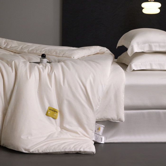 91家纺网 家纺一手货源 找家纺 （总）纪梵茜 2025新款李官奇正品大豆纤维被 A类长绒棉大豆拉链子母被芯二合一被子