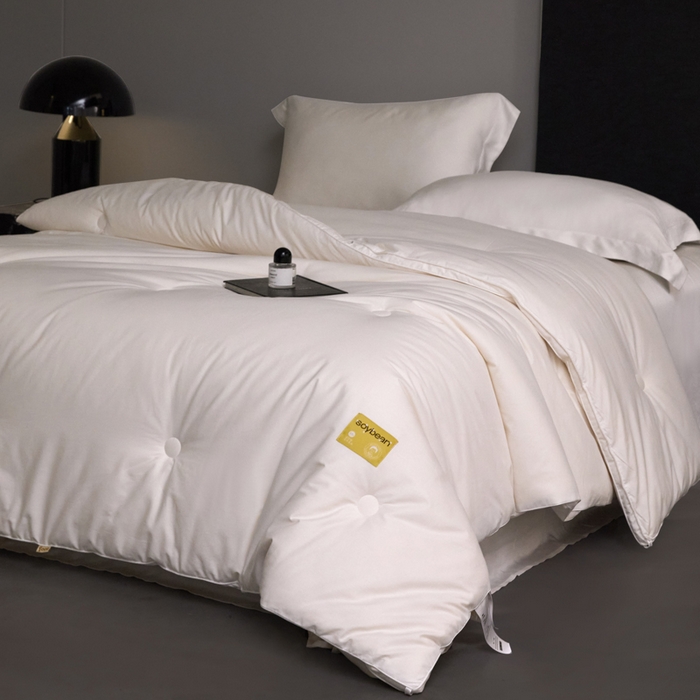 91家纺网 家纺一手货源 找家纺 （总）纪梵茜 2025新款李官奇正品大豆纤维被 A类长绒棉大豆拉链子母被芯二合一被子