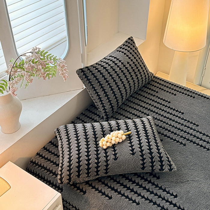 91家纺网 家纺一手货源 找家纺 温宁家纺 2025新款步步高床笠 床笠-步步高复古灰