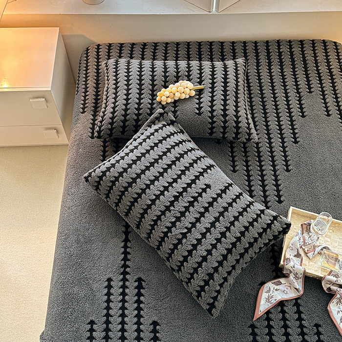 91家纺网 家纺一手货源 找家纺 温宁家纺 2025新款步步高床笠 床笠-步步高复古灰