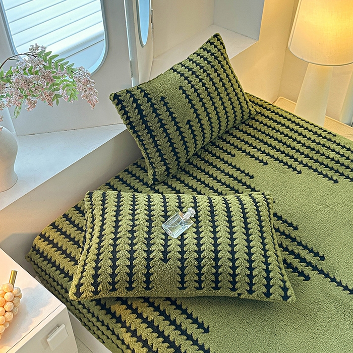 91家纺网 家纺一手货源 找家纺 温宁家纺 2025新款步步高床笠 床笠-步步高军绿