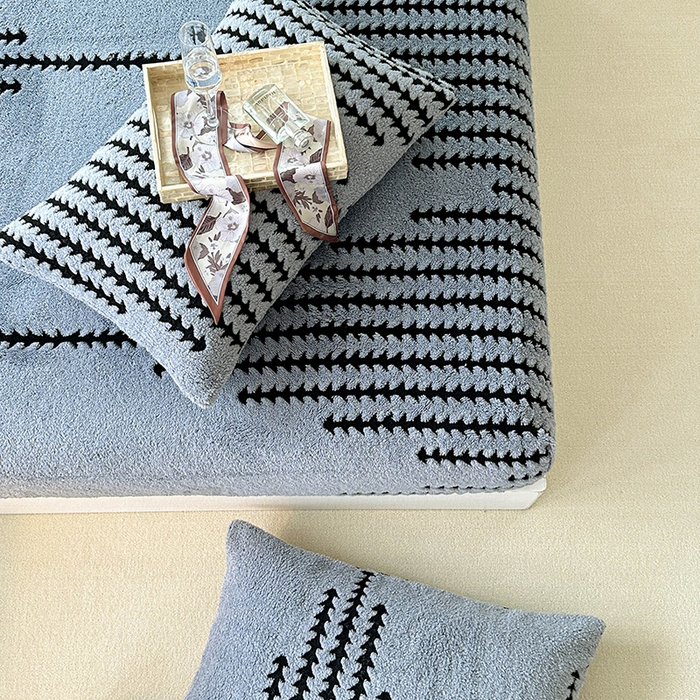 91家纺网 家纺一手货源 找家纺 温宁家纺 2025新款步步高床笠 床笠-步步高雾蓝