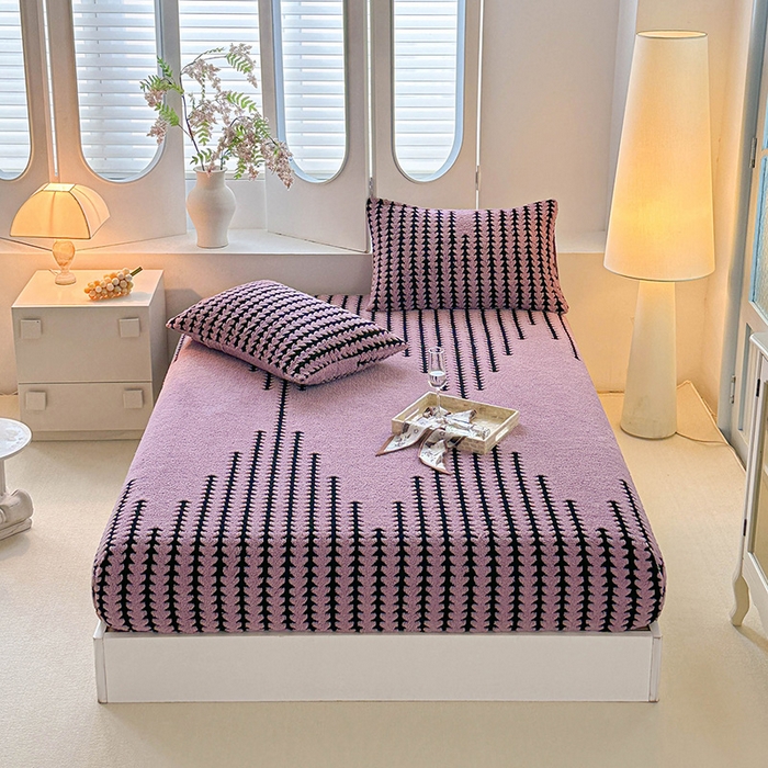 温宁家纺 2025新款步步高床笠 床笠-步步高香芋紫