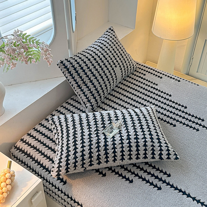 91家纺网 家纺一手货源 找家纺 温宁家纺 2025新款步步高床笠 床笠-步步高银灰