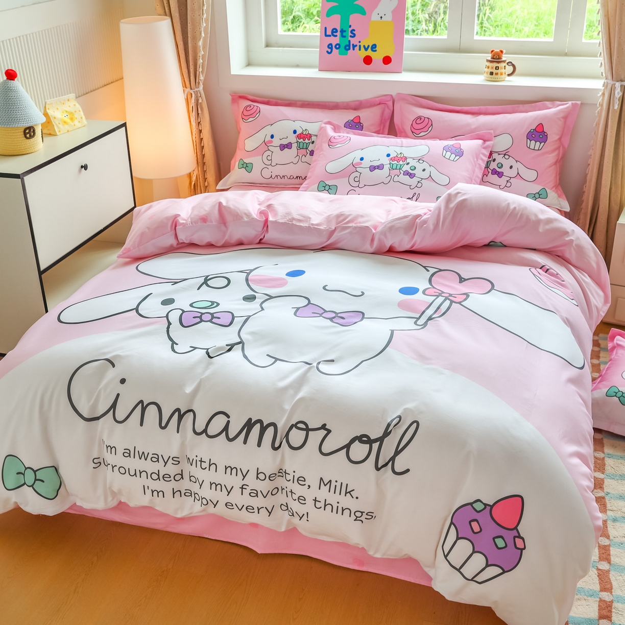 91家纺网 家纺一手货源 找家纺 （总）浩诚 2025新款三丽鸥专版大版纯棉三件套四件套