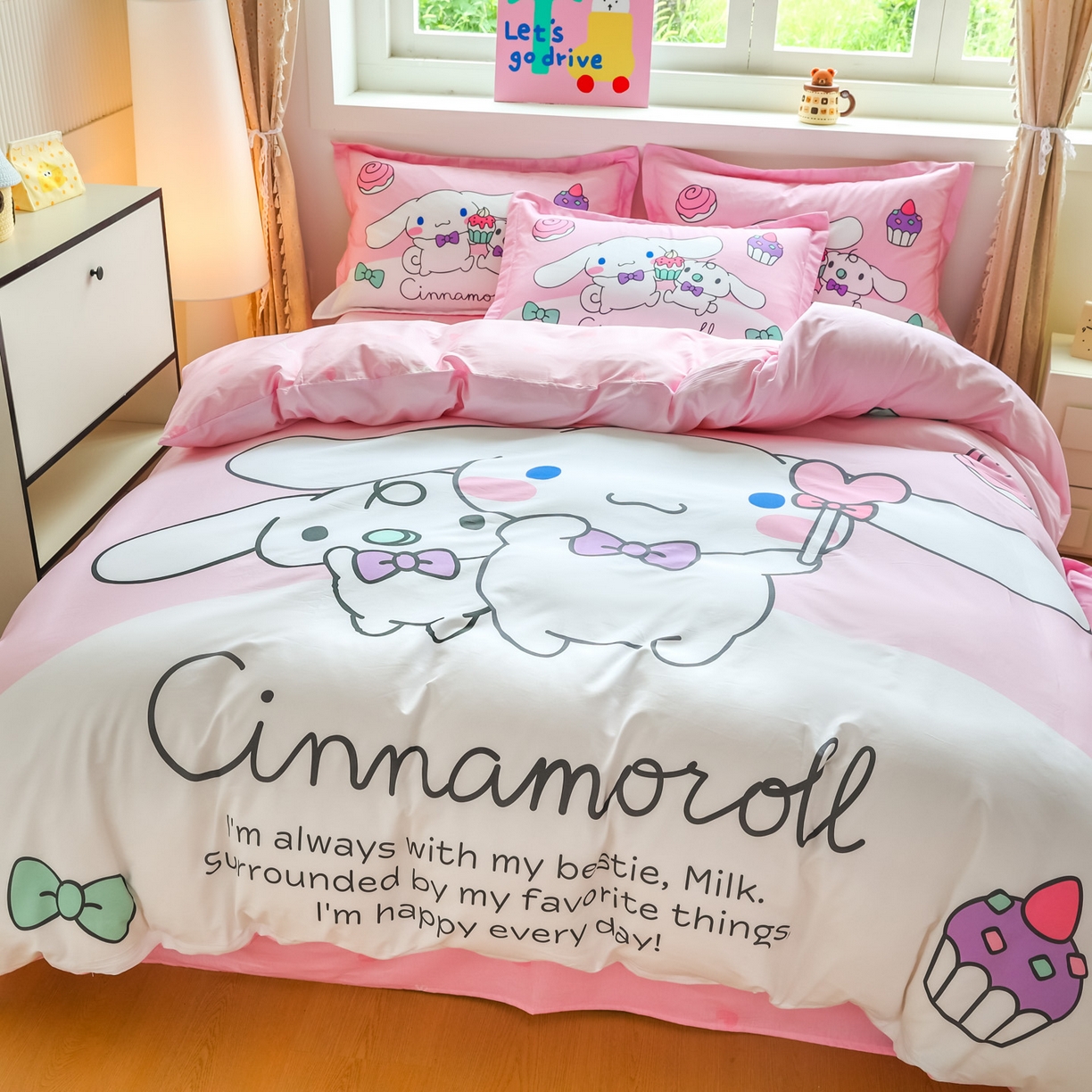 91家纺网 家纺一手货源 找家纺 （总）浩诚 2025新款三丽鸥专版大版纯棉三件套四件套