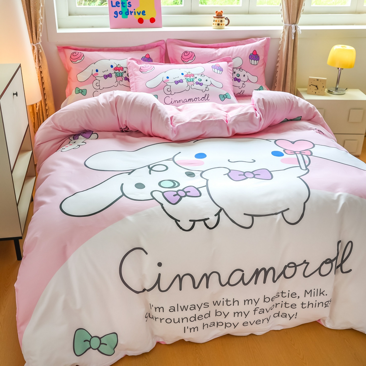 91家纺网 家纺一手货源 找家纺 （总）浩诚 2025新款三丽鸥专版大版纯棉三件套四件套