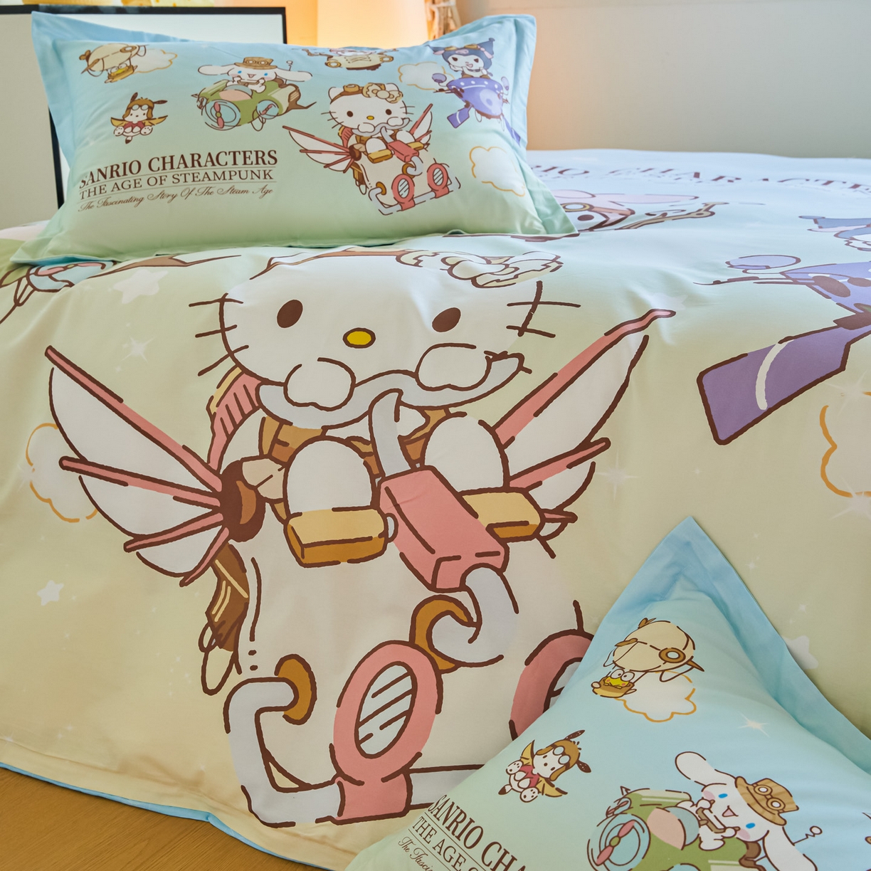 91家纺网 家纺一手货源 找家纺 浩诚 2025新款三丽鸥专版大版纯棉三件套四件套 飞行员