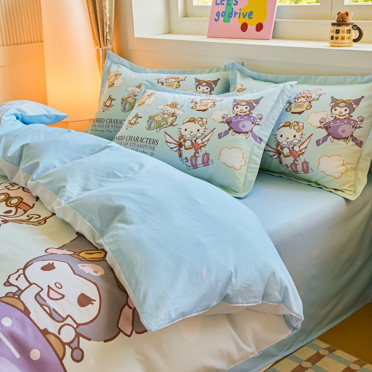 91家纺网 家纺一手货源 找家纺 浩诚 2025新款三丽鸥专版大版纯棉三件套四件套 飞行员