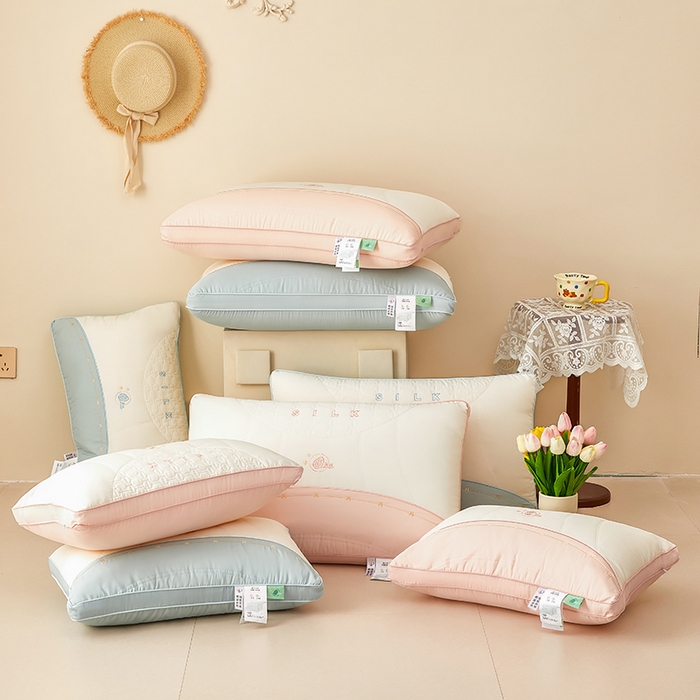 晚儿 2025新款天丝美 肤护颈枕高枕枕头枕芯 组合图