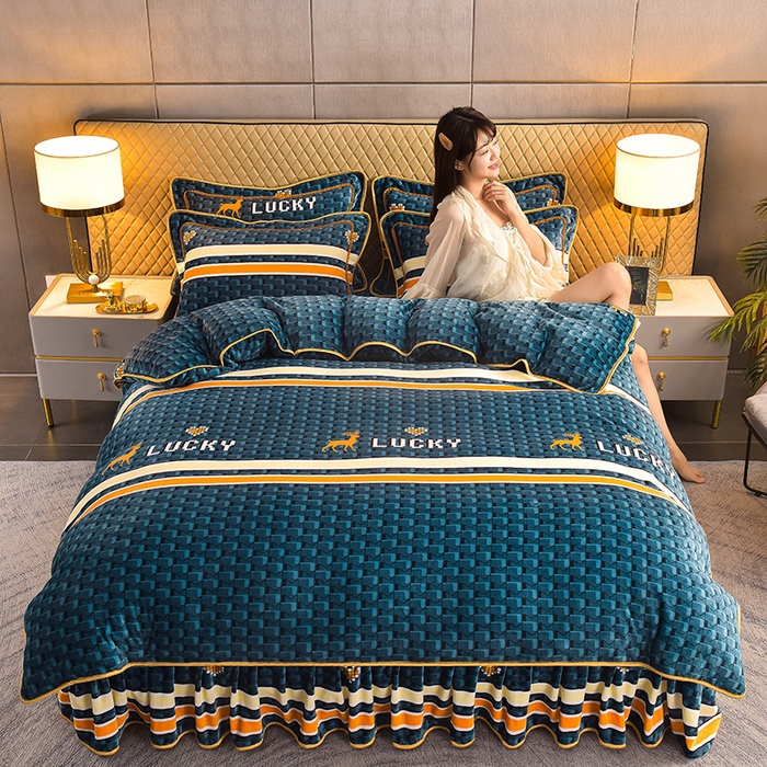 91家纺网 家纺一手货源 找家纺 （总）董成龙 2025直播高克重牛奶绒四件套法莱绒金貂貂狐保暖四件套