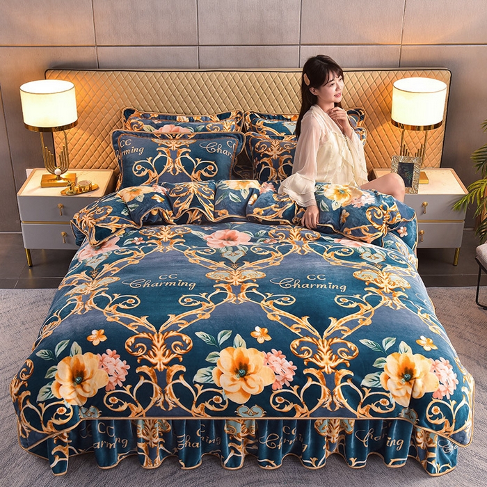 91家纺网 家纺一手货源 找家纺 （总）董成龙 2025直播高克重牛奶绒四件套法莱绒金貂貂狐保暖四件套