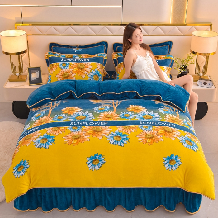 91家纺网 家纺一手货源 找家纺 （总）董成龙 2025直播高克重牛奶绒四件套法莱绒金貂貂狐保暖四件套