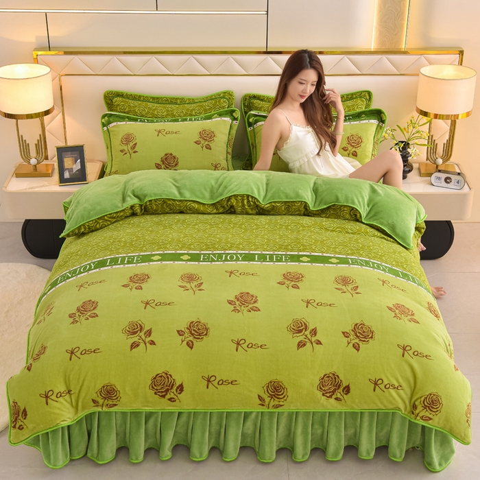 91家纺网 家纺一手货源 找家纺 （总）董成龙 2025直播高克重牛奶绒四件套法莱绒金貂貂狐保暖四件套