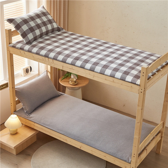 91家纺网 家纺一手货源 找家纺 悠米悠家 2025新款新疆棉花学生款可拆洗床垫 灰色