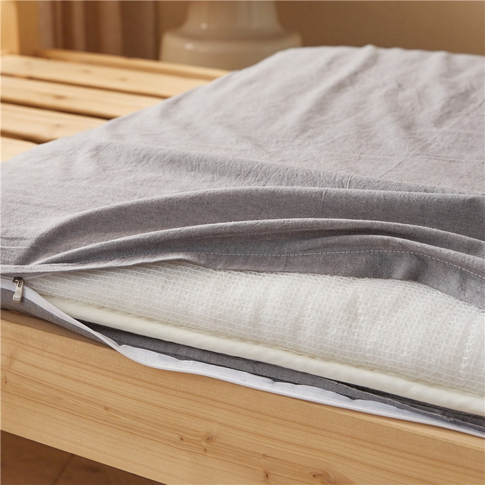 91家纺网 家纺一手货源 找家纺 悠米悠家 2025新款新疆棉花学生款可拆洗床垫 灰色
