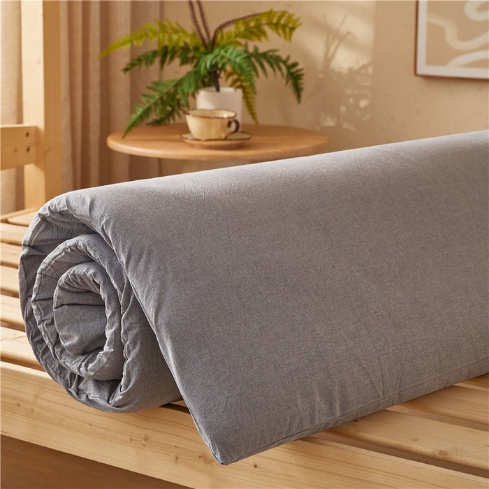 91家纺网 家纺一手货源 找家纺 悠米悠家 2025新款新疆棉花学生款可拆洗床垫 灰色